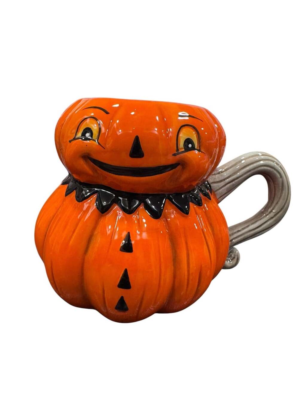 Johanna Parker Pumpkin Peep Jack O Lantern Large Ceramic Mug